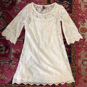 Lacey white dress